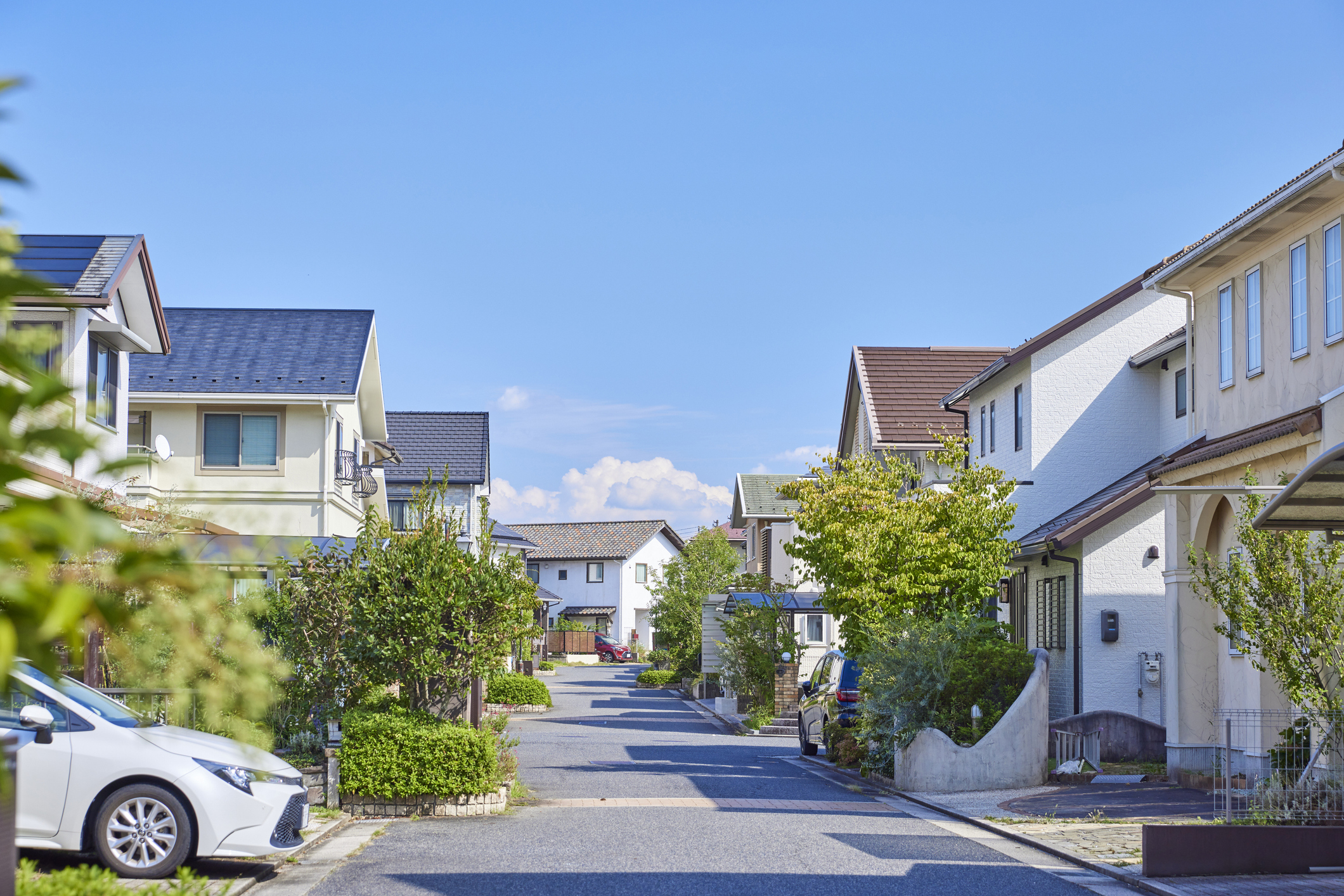 緑のある埼玉郊外の住宅街